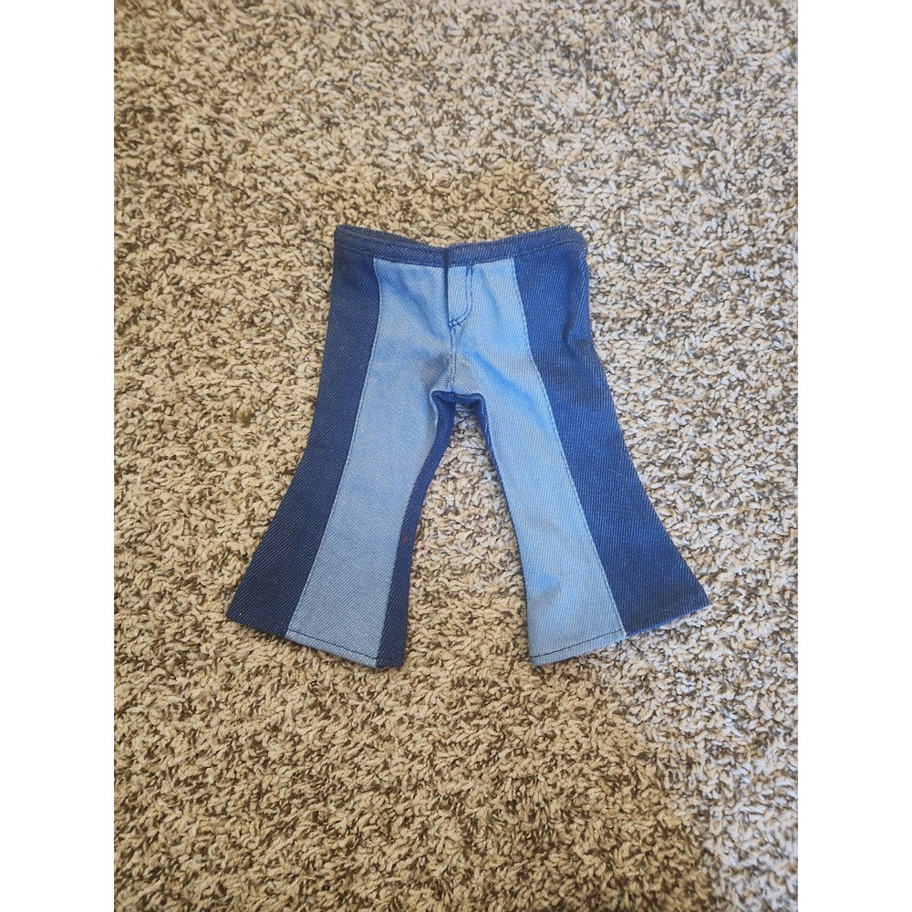 American Girl Two Tone Blue Denim Flare Leg Doll Jeans Bell Bottoms